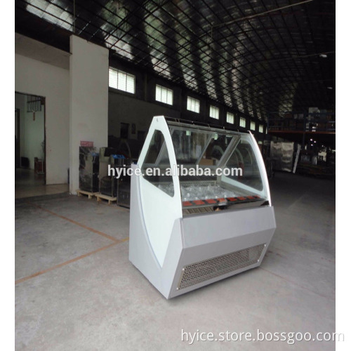 V-shaped ice cream display freezer for sale